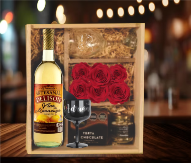 Dulzura Artesanal, caja personalizada vino artesanal con sabor a maracuya | Pedidos al Cel. 315 445 5977